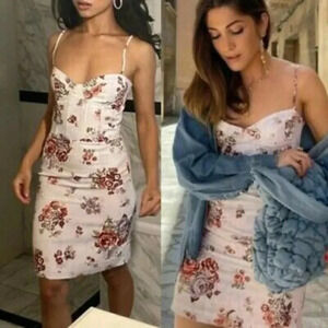 Brook Collection x H&M Floral Summer Bustier Mini Casual Women's  Dress Size XL.